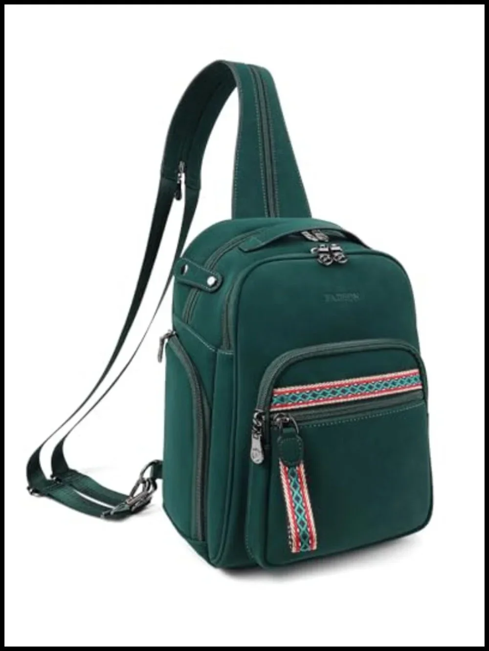 Large Faux Leather Convertible Sling Backpack 11L Anti Theft Crossbody Purse